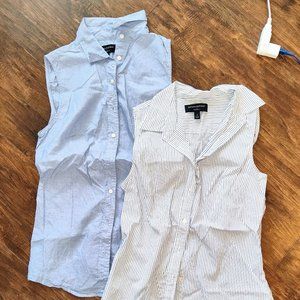 Banana Republic Tailored Fit sleeveless collared shirt Size 2. Two for one!